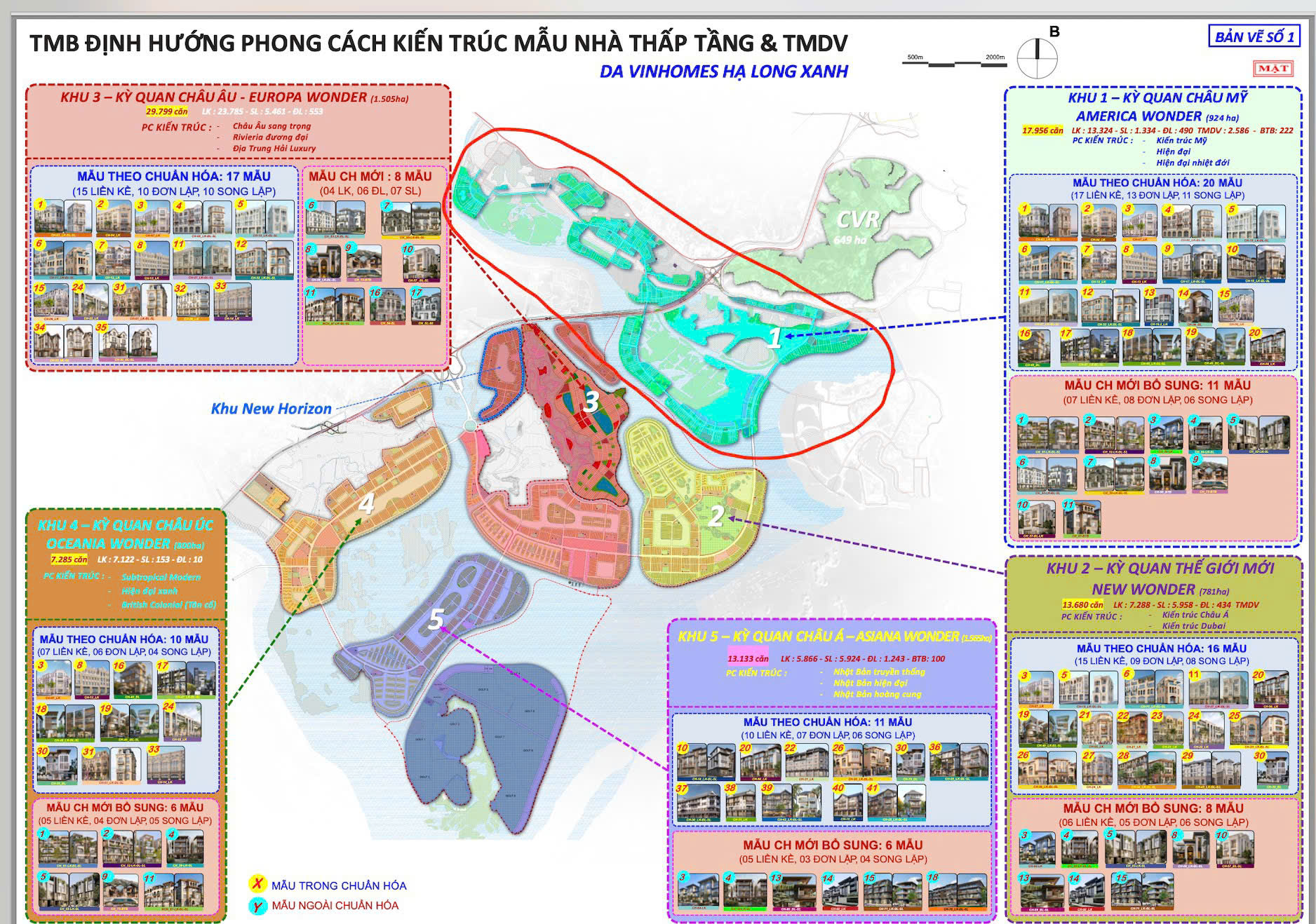 Cơ cấu sản phẩm và tên phân khu Vinhomes Hạ Long Xanh-siêu đô thị biển lớn nhất Việt nam